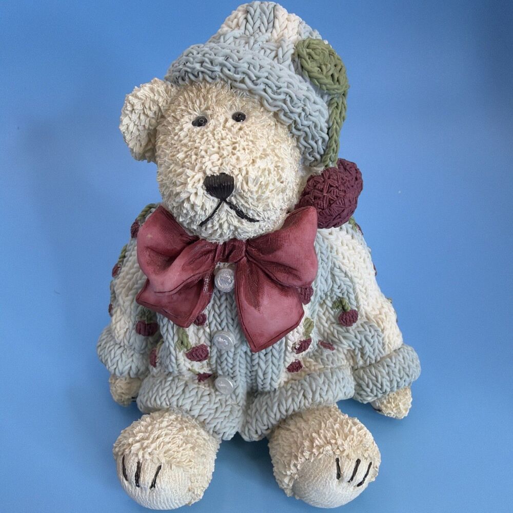 Artisan Flair Miss Heather's Cherry Blossom Boy Teddy Bear 4.25" Figurine